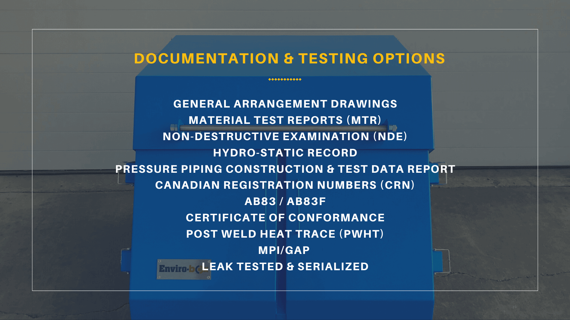 Documentation & Testing Options